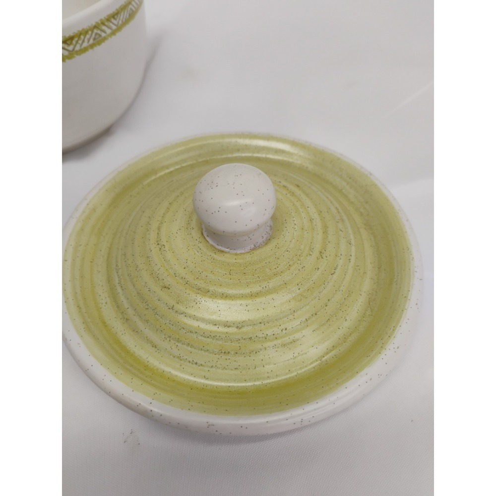 Franciscan Earthenware Lidded Sugar Bowl Hacienda Green MCM USA - Picture 5 of 8